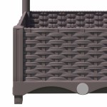 vidaXL Jardinieră de grădină cu spalier, maro, 120x40x121,5 cm, PP