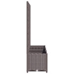 vidaXL Jardinieră de grădină cu spalier, maro, 120x40x136 cm, PP