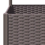 vidaXL Jardinieră de grădină cu spalier, maro, 120x40x136 cm, PP