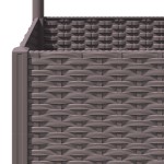 vidaXL Jardinieră de grădină cu spalier maro, 80x80x136 cm, PP vidaXL Jardinieră de grădină cu spalier maro, 80x80x136 cm, PP