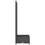vidaXL Jardinieră de grădină cu spalier negru, 40x40x121,5 cm, PP