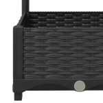 vidaXL Jardinieră de grădină cu spalier negru, 40x40x121,5 cm, PP