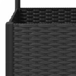 vidaXL Jardinieră de grădină cu spalier negru, 40x40x136 cm, PP