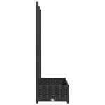 vidaXL Jardinieră de grădină cu spalier negru, 80x40x121,5 cm, PP vidaXL Jardinieră de grădină cu spalier negru, 80x40x121,5 cm, PP