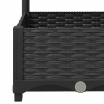 vidaXL Jardinieră de grădină cu spalier negru, 80x40x121,5 cm, PP vidaXL Jardinieră de grădină cu spalier negru, 80x40x121,5 cm, PP