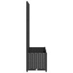 vidaXL Jardinieră de grădină cu spalier negru, 80x40x136 cm, PP vidaXL Jardinieră de grădină cu spalier negru, 80x40x136 cm, PP