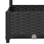 vidaXL Jardinieră de grădină cu spalier negru, 120x40x121,5 cm, PP vidaXL Jardinieră de grădină cu spalier negru, 120x40x121,5 cm, PP