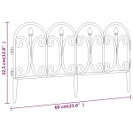 vidaXL Borduri de gazon, 17 buc., negru, 10 m, PP