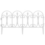 vidaXL Borduri de gazon, 17 buc., alb, 10 m, PP vidaXL Borduri de gazon, 17 buc., alb, 10 m, PP