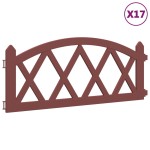 vidaXL Borduri de gazon, 17 buc., roșu, 10 m, PP vidaXL Borduri de gazon, 17 buc., roșu, 10 m, PP