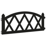 vidaXL Borduri de gazon, 17 buc., negru, 10 m, PP