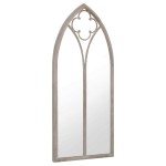 vidaXL Oglindă de grădină, nisipiu, 70x30 cm, fier pentru uz exterior vidaXL Oglindă de grădină, nisipiu, 70x30 cm, fier pentru uz exterior