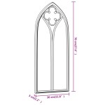 vidaXL Oglindă de grădină, negru, 70x30 cm, fier uz exterior