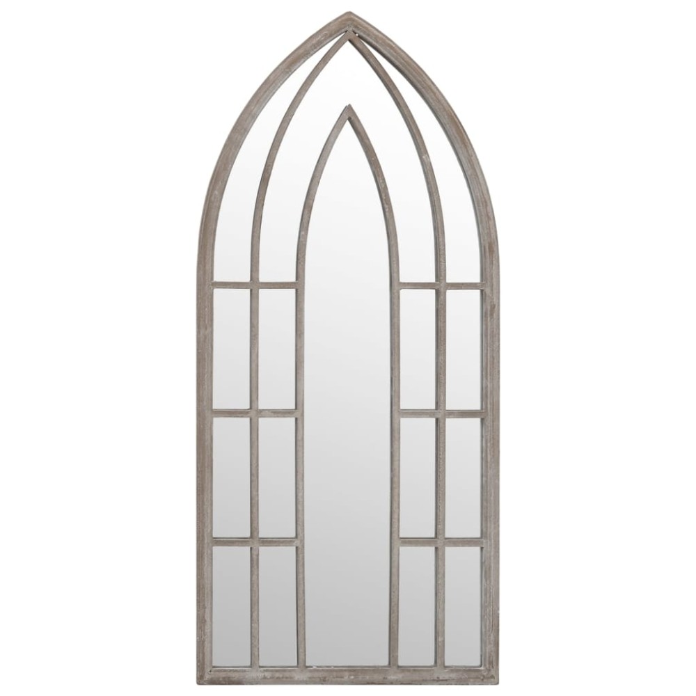 vidaXL Oglindă de grădină, nisipiu, 100x45 cm, fier uz exterior