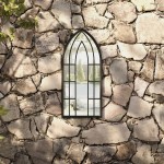 vidaXL Oglindă de grădină, negru, 70x30 cm, fier, uz exterior vidaXL Oglindă de grădină, negru, 70x30 cm, fier, uz exterior