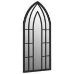 vidaXL Oglindă de grădină, negru, 70x30 cm, fier, uz exterior vidaXL Oglindă de grădină, negru, 70x30 cm, fier, uz exterior