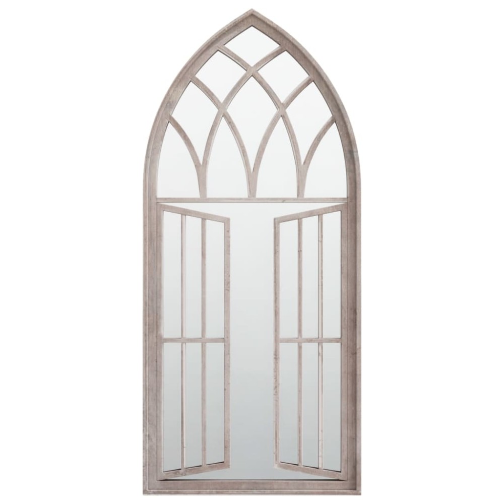 vidaXL Oglindă de grădină, nisipiu, 100x45 cm, fier, uz exterior