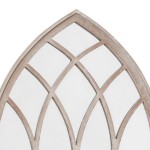 vidaXL Oglindă de grădină, nisipiu, 100x45 cm, fier, uz exterior vidaXL Oglindă de grădină, nisipiu, 100x45 cm, fier, uz exterior
