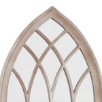 vidaXL Oglindă de grădină, nisipiu, 70x30 cm, fier, uz exterior vidaXL Oglindă de grădină, nisipiu, 70x30 cm, fier, uz exterior
