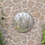 vidaXL Oglindă de grădină rotundă, nisipiu, 40x3 cm, fier, uz exterior vidaXL Oglindă de grădină rotundă, nisipiu, 40x3 cm, fier, uz exterior