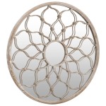 vidaXL Oglindă de grădină rotundă, nisipiu, 40x3 cm, fier, uz exterior vidaXL Oglindă de grădină rotundă, nisipiu, 40x3 cm, fier, uz exterior