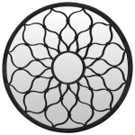 vidaXL Oglindă de grădină rotundă, negru, 60x3 cm, fier, uz exterior vidaXL Oglindă de grădină rotundă, negru, 60x3 cm, fier, uz exterior