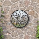 vidaXL Oglindă de grădină rotundă, negru, 60x3 cm, fier, uz exterior vidaXL Oglindă de grădină rotundă, negru, 60x3 cm, fier, uz exterior
