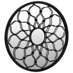vidaXL Oglindă de grădină rotundă, negru, 60x3 cm, fier, uz exterior vidaXL Oglindă de grădină rotundă, negru, 60x3 cm, fier, uz exterior