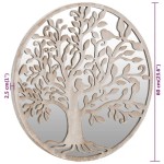 vidaXL Oglindă de grădină rotundă nisipiu 60x2,5 cm, fier, uz exterior vidaXL Oglindă de grădină rotundă nisipiu 60x2,5 cm, fier, uz exterior
