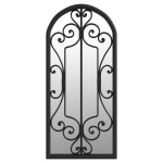 vidaXL Oglindă de grădină, negru, 100x45 cm, fier, uz exterior vidaXL Oglindă de grădină, negru, 100x45 cm, fier, uz exterior