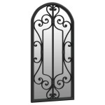 vidaXL Oglindă de grădină, negru, 100x45 cm, fier, uz exterior vidaXL Oglindă de grădină, negru, 100x45 cm, fier, uz exterior