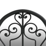 vidaXL Oglindă de grădină, negru, 100x45 cm, fier, uz exterior vidaXL Oglindă de grădină, negru, 100x45 cm, fier, uz exterior