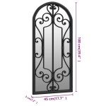 vidaXL Oglindă de grădină, negru, 100x45 cm, fier, uz exterior vidaXL Oglindă de grădină, negru, 100x45 cm, fier, uz exterior
