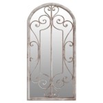 vidaXL Oglindă de grădină, nisipiu, 70x30 cm, fier, uz exterior