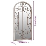 vidaXL Oglindă de grădină, nisipiu, 70x30 cm, fier, uz exterior