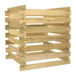 vidaXL Compostor de grădină din șipci, 90x90x90 cm, lemn de pin tratat vidaXL Compostor de grădină din șipci, 90x90x90 cm, lemn de pin tratat