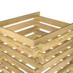 vidaXL Compostor de grădină din șipci, 90x90x90 cm, lemn de pin tratat vidaXL Compostor de grădină din șipci, 90x90x90 cm, lemn de pin tratat
