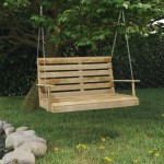 vidaXL Banchetă leagăn, 110 cm, lemn de pin tratat vidaXL Banchetă leagăn, 110 cm, lemn de pin tratat