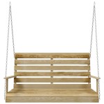 vidaXL Banchetă leagăn, 110 cm, lemn de pin tratat vidaXL Banchetă leagăn, 110 cm, lemn de pin tratat