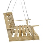 vidaXL Banchetă leagăn, 110 cm, lemn de pin tratat vidaXL Banchetă leagăn, 110 cm, lemn de pin tratat
