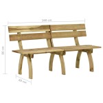 vidaXL Bancă de grădină, 160 cm, lemn de pin tratat vidaXL Bancă de grădină, 160 cm, lemn de pin tratat