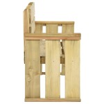 vidaXL Bancă de grădină, 121 cm, lemn de pin tratat