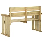 vidaXL Bancă de grădină, 121 cm, lemn de pin tratat
