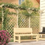 vidaXL Gard de grădină cu zăbrele&pergolă 300x50x200cm lemn pin tratat vidaXL Gard de grădină cu zăbrele&pergolă 300x50x200cm lemn pin tratat