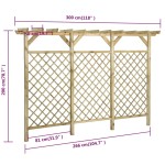 vidaXL Gard de grădină cu zăbrele&pergolă 300x50x200cm lemn pin tratat vidaXL Gard de grădină cu zăbrele&pergolă 300x50x200cm lemn pin tratat