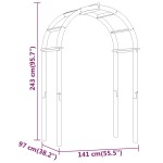 vidaXL Arcadă, 141x97x243 cm, lemn masiv de pin tratat vidaXL Arcadă, 141x97x243 cm, lemn masiv de pin tratat