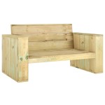 vidaXL Bancă de grădină, 139 cm, lemn de pin tratat