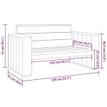 vidaXL Bancă de grădină, 139 cm, lemn de pin tratat