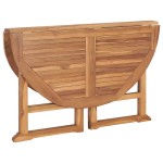 vidaXL Masă de grădină pliabilă, Ø110x75 cm, lemn masiv de tec vidaXL Masă de grădină pliabilă, Ø110x75 cm, lemn masiv de tec