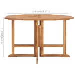 vidaXL Masă de grădină pliabilă,110x110x75 cm, lemn masiv de tec vidaXL Masă de grădină pliabilă,110x110x75 cm, lemn masiv de tec